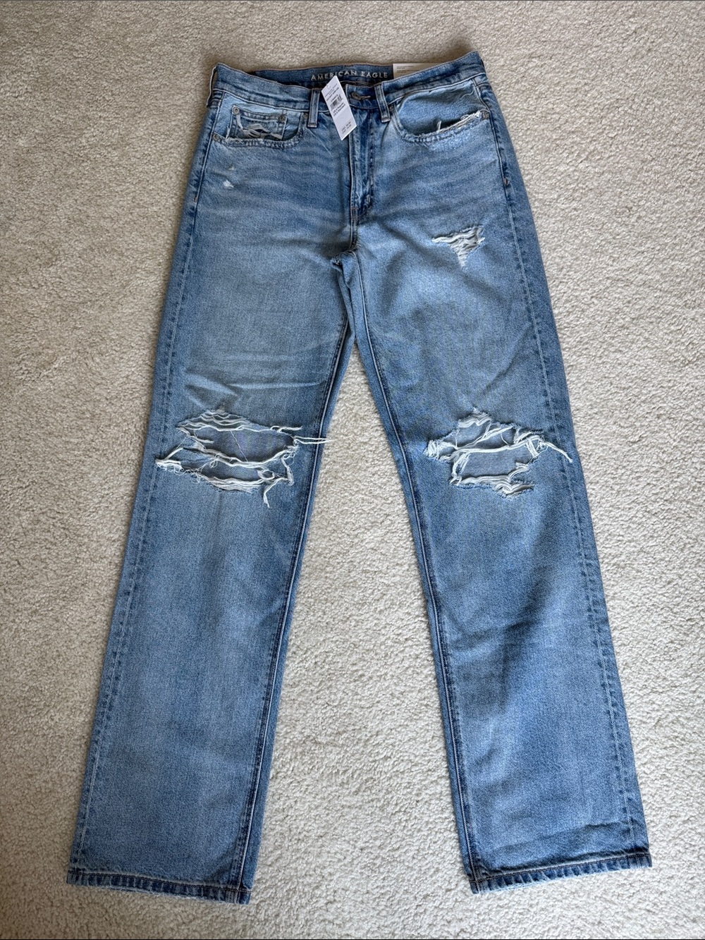American Eagle Outfitters Light Blue Distressed Jeans